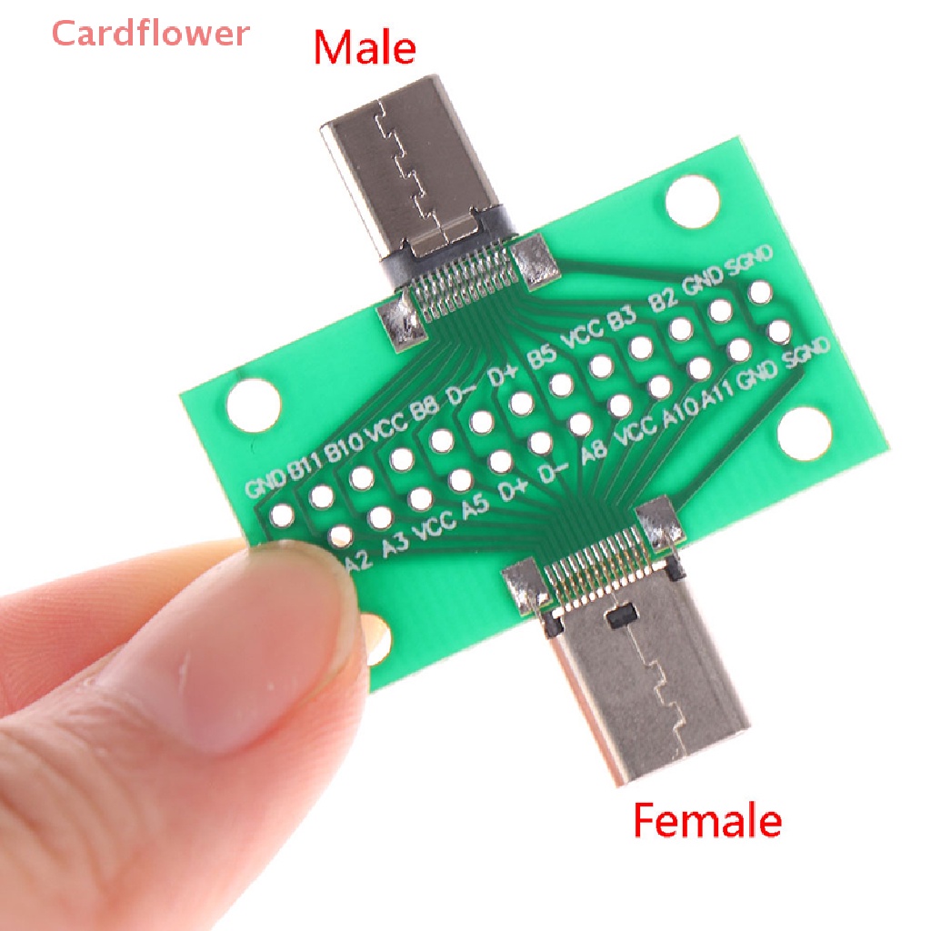 Bảng Mạch Thử Nghiệm PCB 24 + 2P USB 3.1 Type-C Đầu Đực 2.54mm Mới