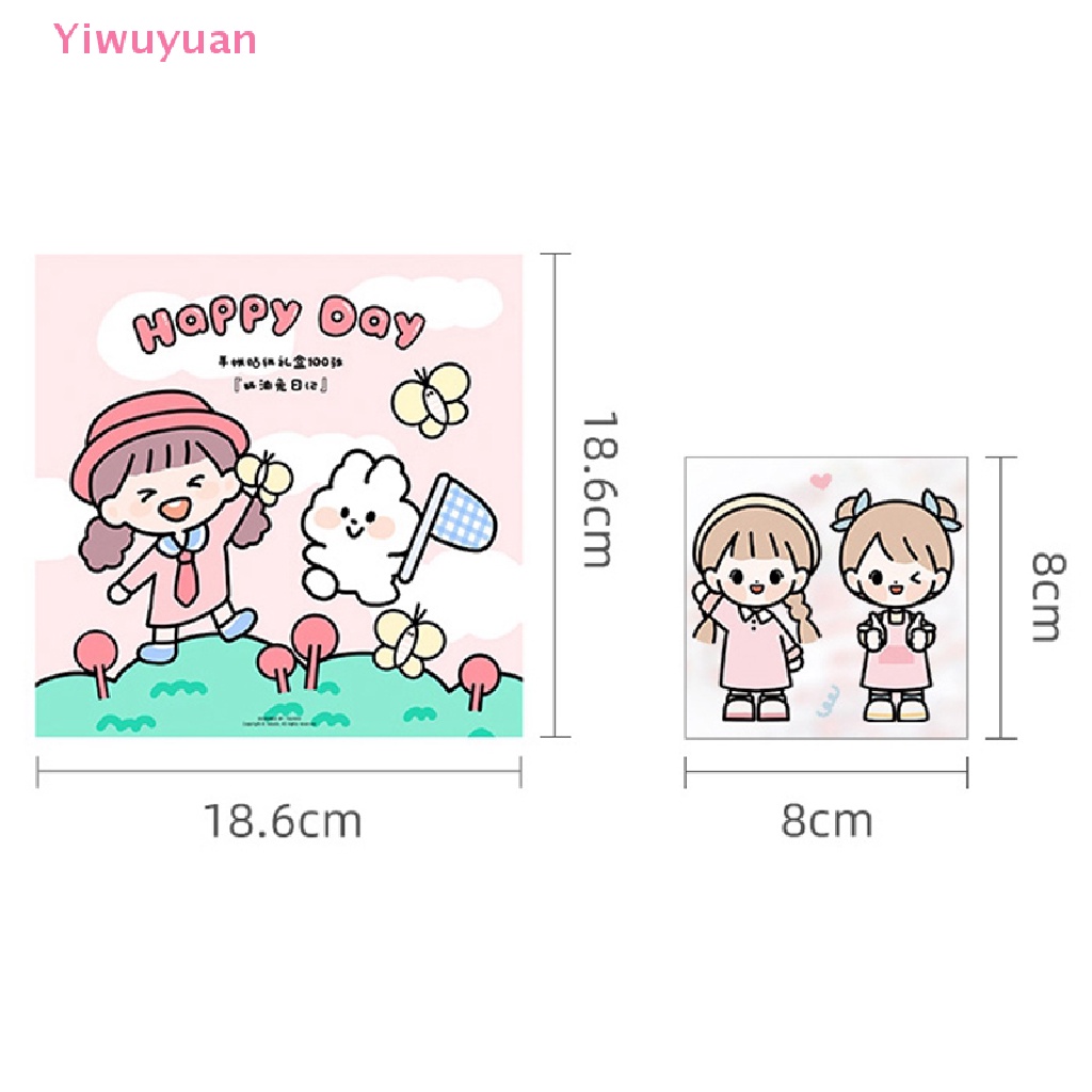 < Yiwuyuan > 20 Tờ Nhãn Dán Hộp Quà Hình Thú Cưng Đáng Yêu Mới