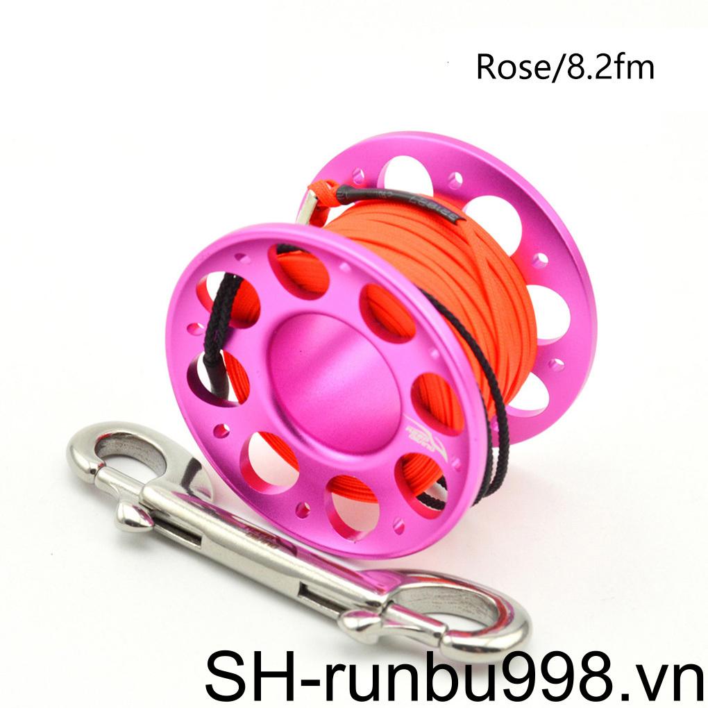 Cuộn Dây Polyester Màu Trơn Di Động Kèm Móc Hai Đầu Màu Đen 30m Hỗ Trợ Câu Cá Dưới Nước