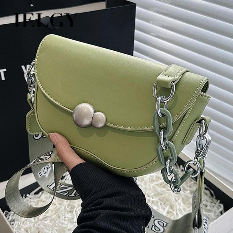 Túi Đeo Vai Hình Vuông Cỡ Nhỏ Phối Dây Đeo Sợi Xích Phong Cách Hàn Quốc Thời Trang Cho Nữ