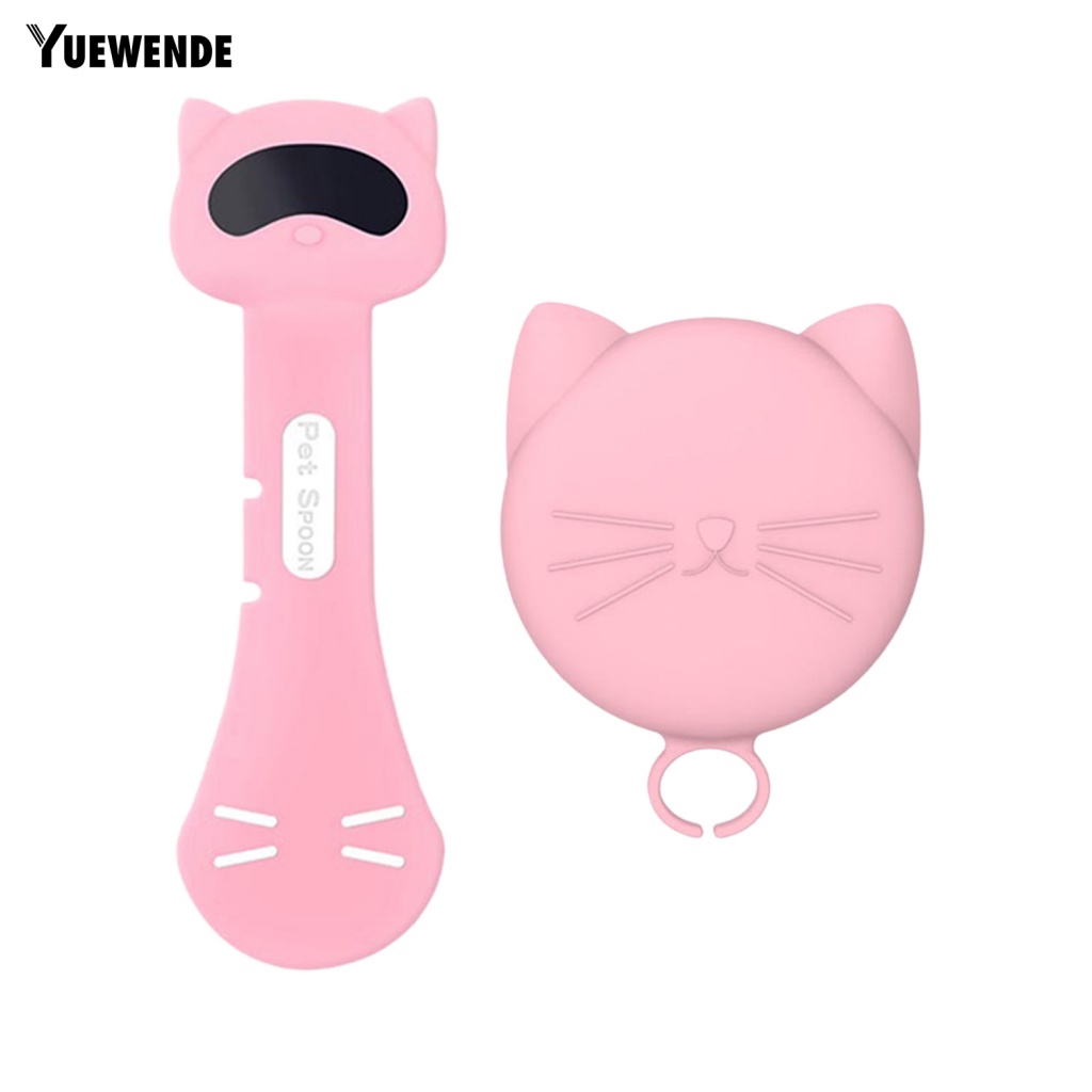 Bộ Muỗng Và Nắp Đậy Chống Rò Rỉ Dùng Để Ăn Uống Dành Cho Thú Cưng