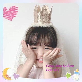 Bờm tóc vương miện công chúa cho bé gái, cài tóc sang chảnh cho bé gái l036