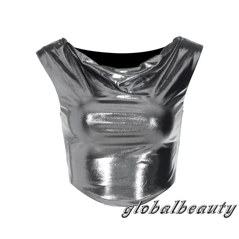 Áo Không Tay Cổ Tròn Dáng Ôm Màu Trơn Thời Trang Mùa Hè Dành Cho Nữ