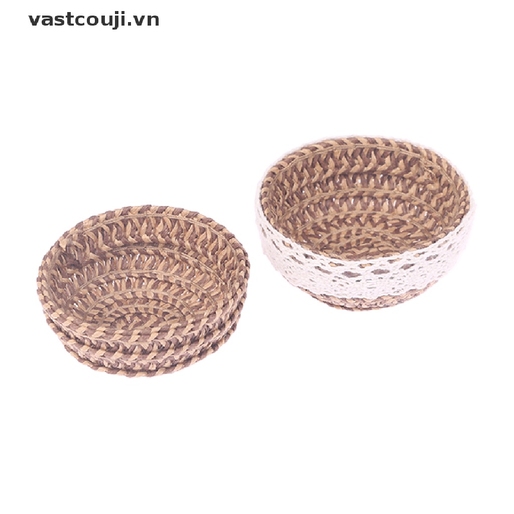 Giỏ Đan Đựng Trái Cây Tỉ Lệ 1: 12 1: 6 Trang Trí Nhà Búp Bê