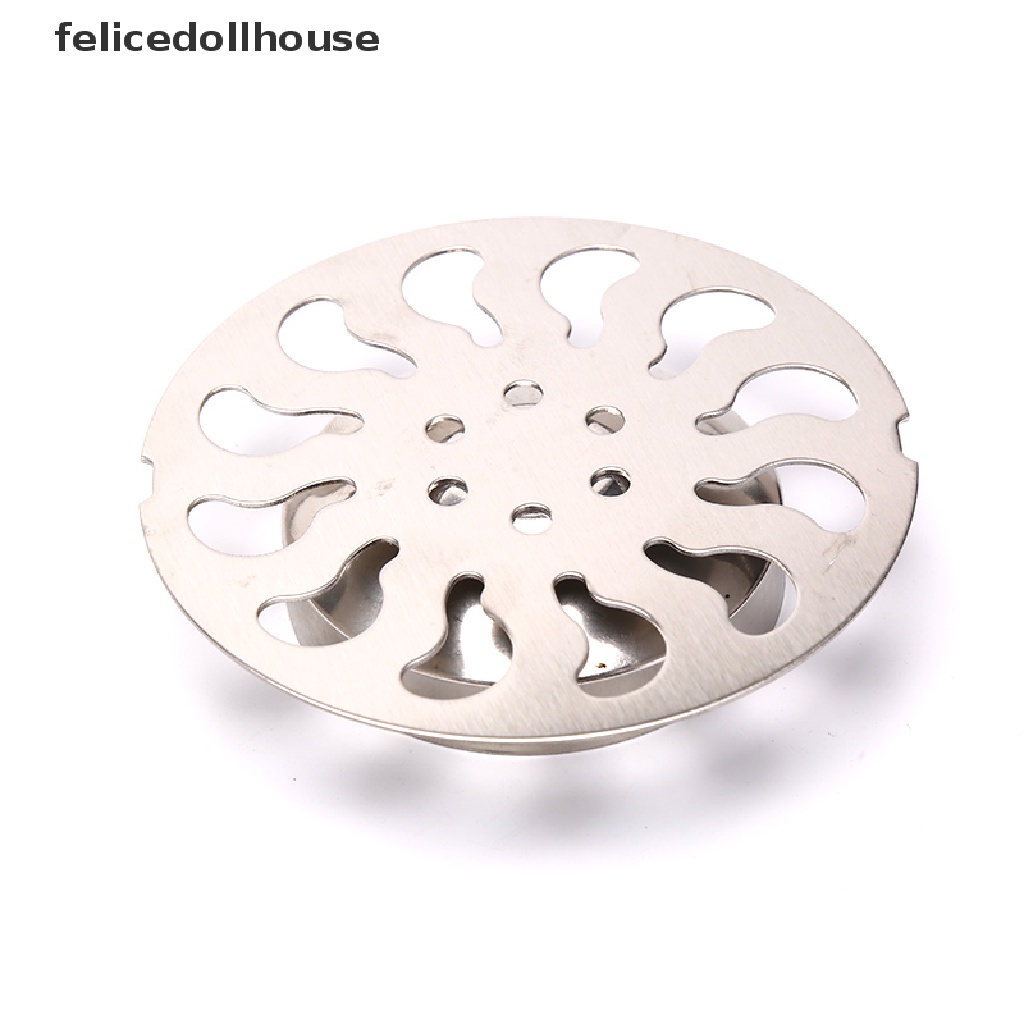 1 Nắp Đậy Cống Thoát Nước Sàn Nhà Bằng Inox Hình Tròn Chống Tắc Nghẽn