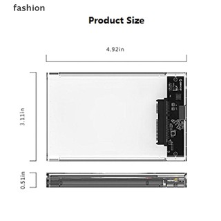 [fas] Box ổ cứng di động 2.5 inch trong suốt USB 2.0 3.0, type C hộp đựng ổ cứng laptop PC VN