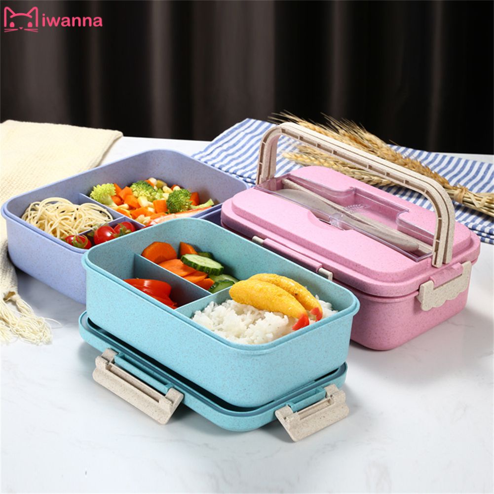 Hộp Cơm Bento Hộp Cơm Trưa Thân Thiện Với Môi Trường Đảm Bảo Chất Lượng Di Động Chất Liệu Rơm Lúa Mì Kèm Đồ Dùng Cho Sinh Viên Nhân Viên Văn Phòng VN