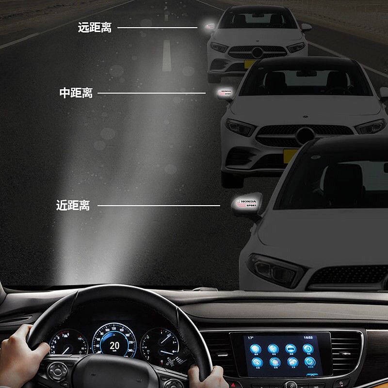 Car Rearview Mirror Reflective Sticker Waterproof Car Car Body Scratch Stickers Scratch Stickers Rearview Mirror Creative Decorative Stickers bymF