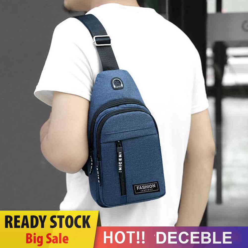 Men Casual Waist Bags Adjustable Crossbody Chest Bags Outdoor Sports Accessories