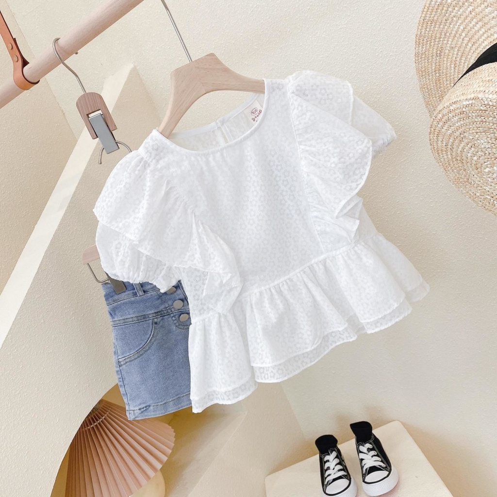 Áo Sơ Mi Tay Phồng Thời Trang Hè Xinh Xắn Cho Nữ