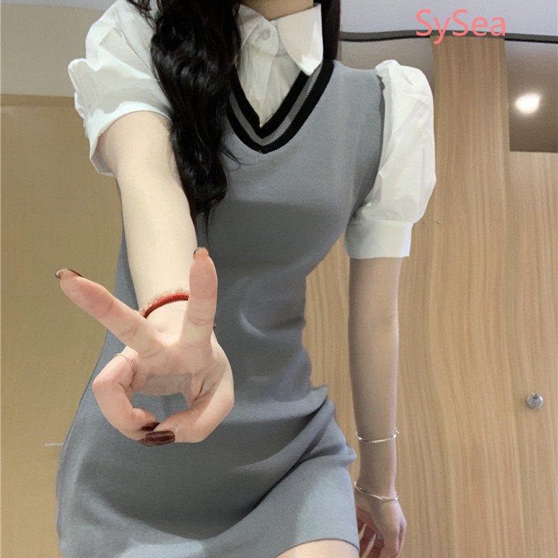 Đầm Sơ Mi Phong Cách Hàn Quốc Thời Trang Mùa Hè Cho Nữ