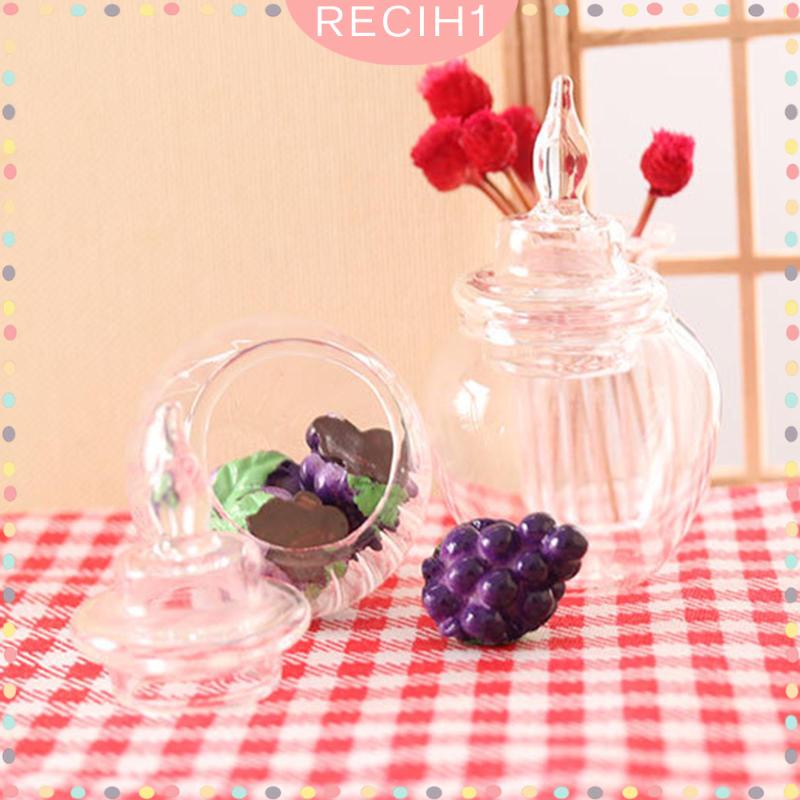 Hũ Thủy Tinh Đựng Kẹo / Thức Ăn Vặt Thu Nhỏ 1: 12 Trang Trí Nhà Búp Bê 1: 12
