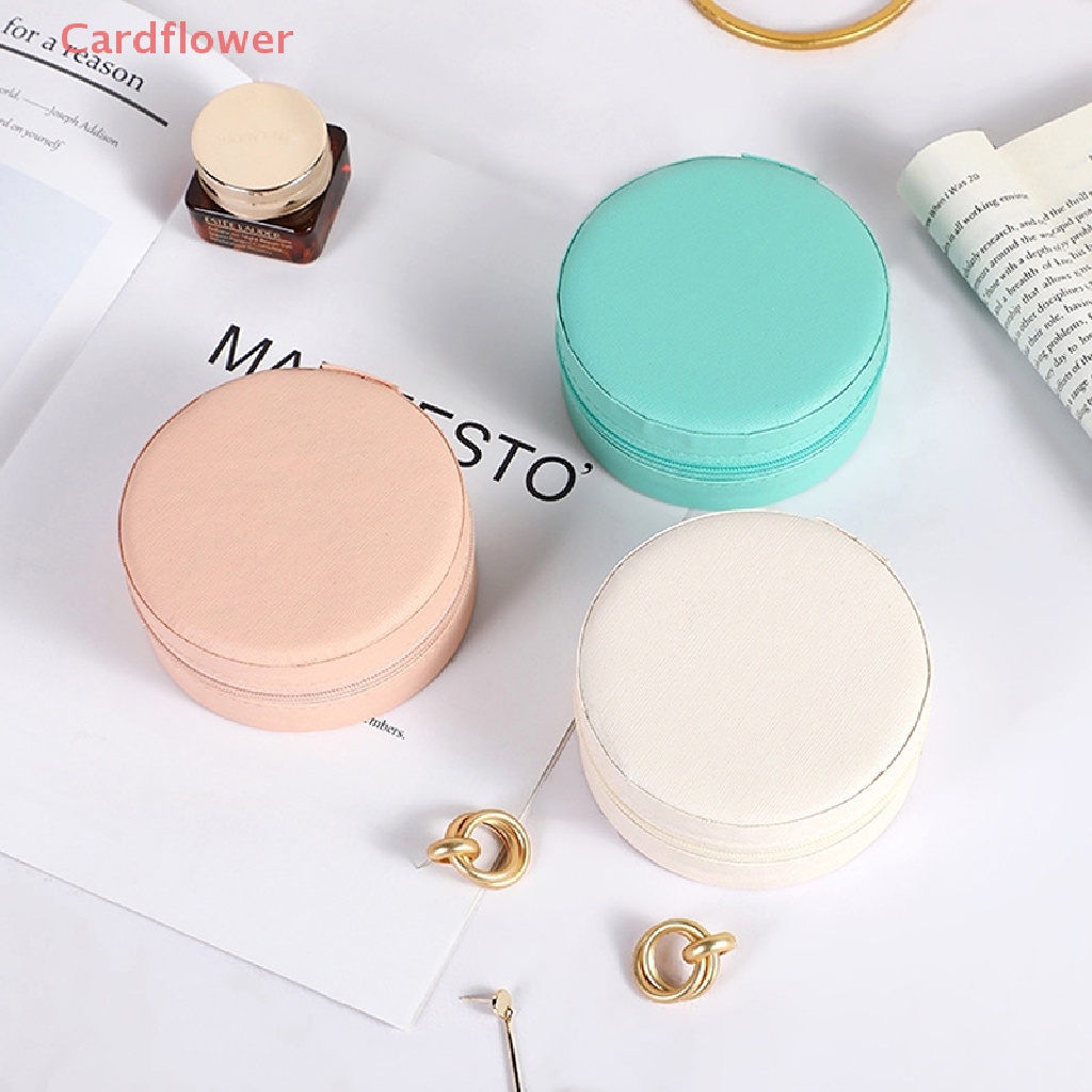 1 Hộp Tròn Đựng Trang Sức Có Khóa Kéo Mới
