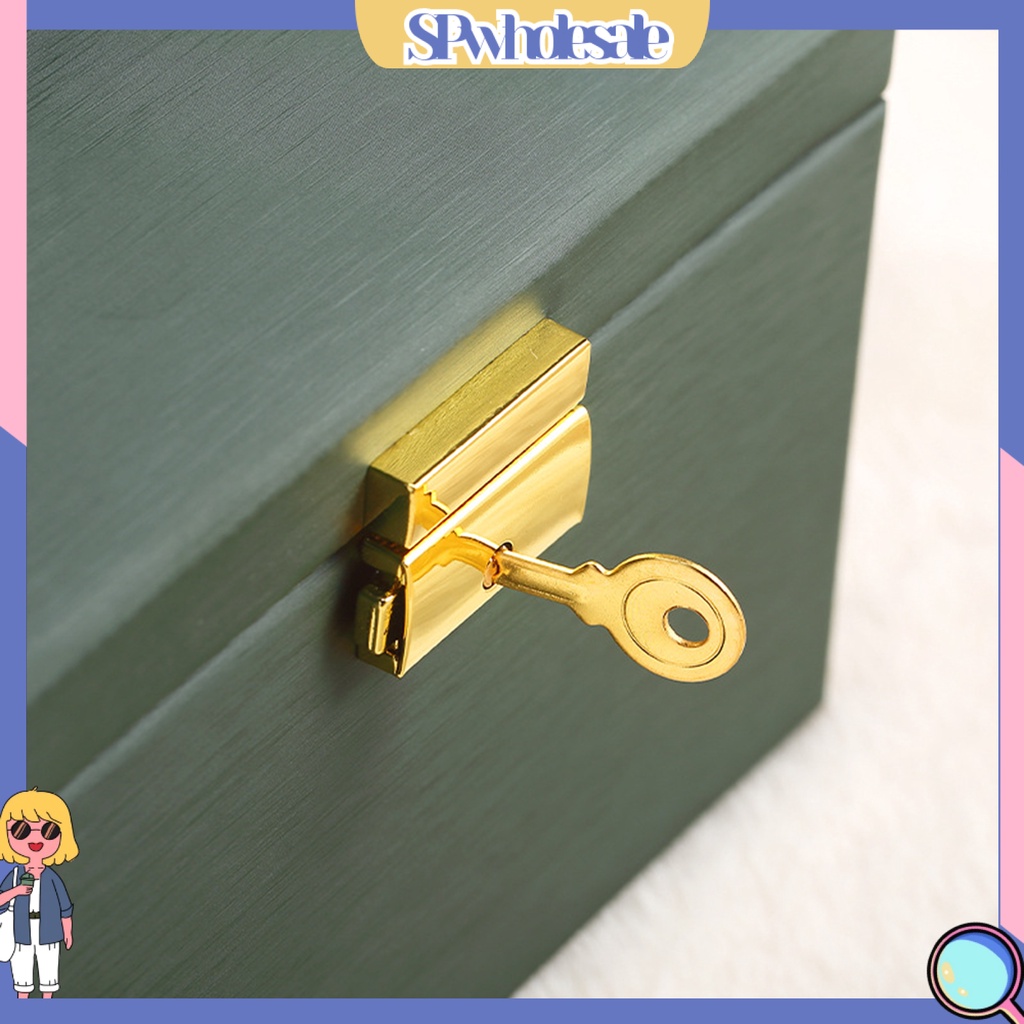 <SPwholesale> Hộp Trưng Bày Trang Sức Ba Tầng Có Khóa Cài Nhỏ Gọn Dành Cho Gia Đình