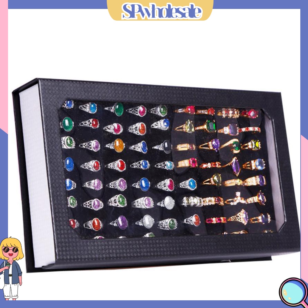 <SPwholesale> Hộp Đựng Trang Sức 72 Lỗ Hình Chữ Nhật Thời Trang