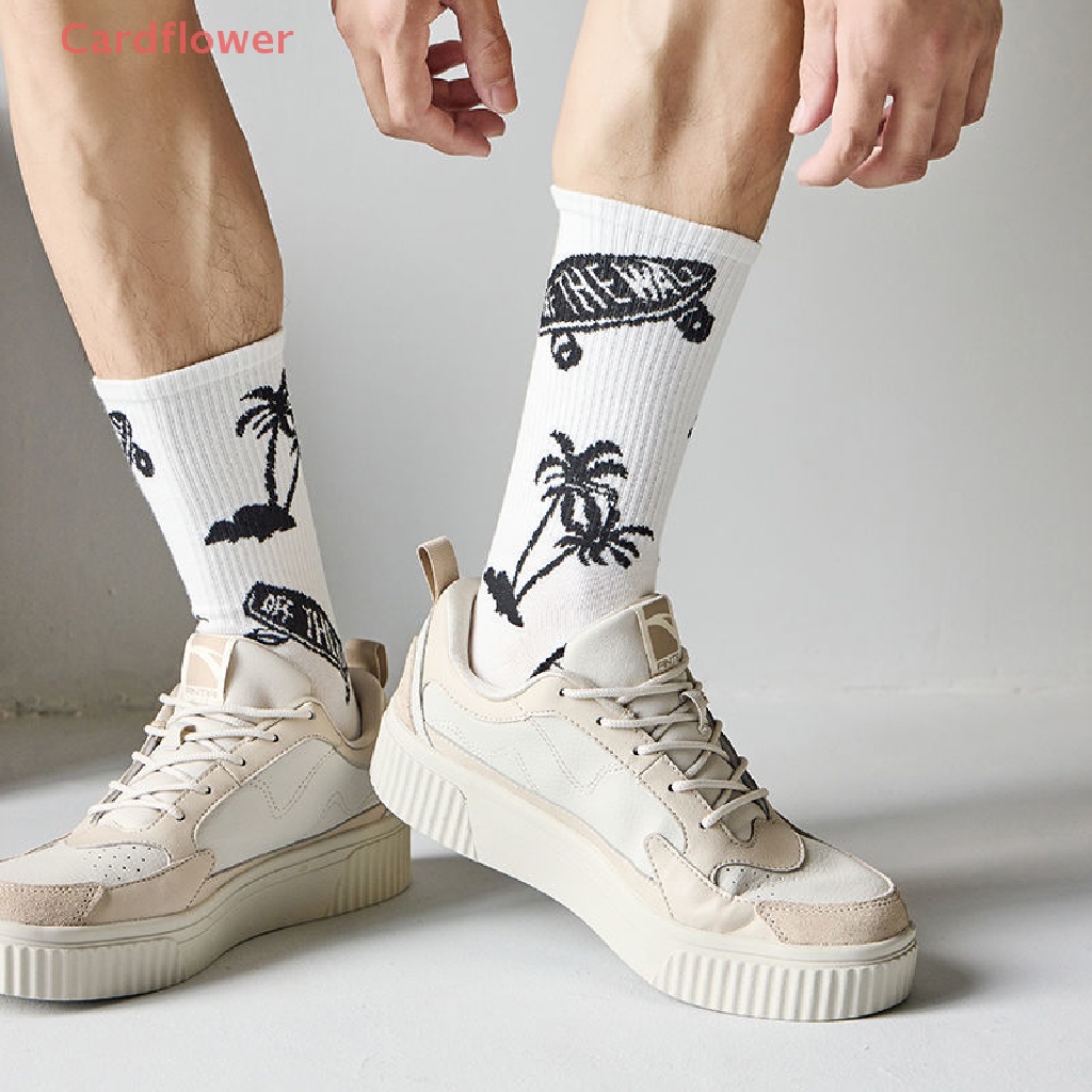 < Cardflower > Vớ Cotton Họa Tiết Hoạt Hình Vui Nhộn Phong Cách Hip Hop Harajuku Thời Trang Mới Cho Nam