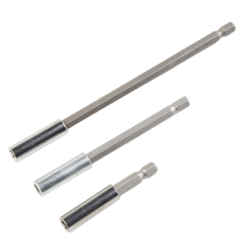 Set 3 Giá Đỡ Đầu Tua Vít Lục Giác Từ Tính 60 100 150mm 1 / 4 Tháo Gỡ Nhanh Tiện