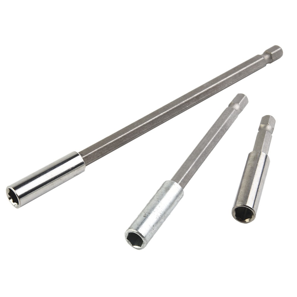 Set 3 Giá Đỡ Đầu Tua Vít Lục Giác Từ Tính 60 100 150mm 1 / 4 Tháo Gỡ Nhanh Tiện