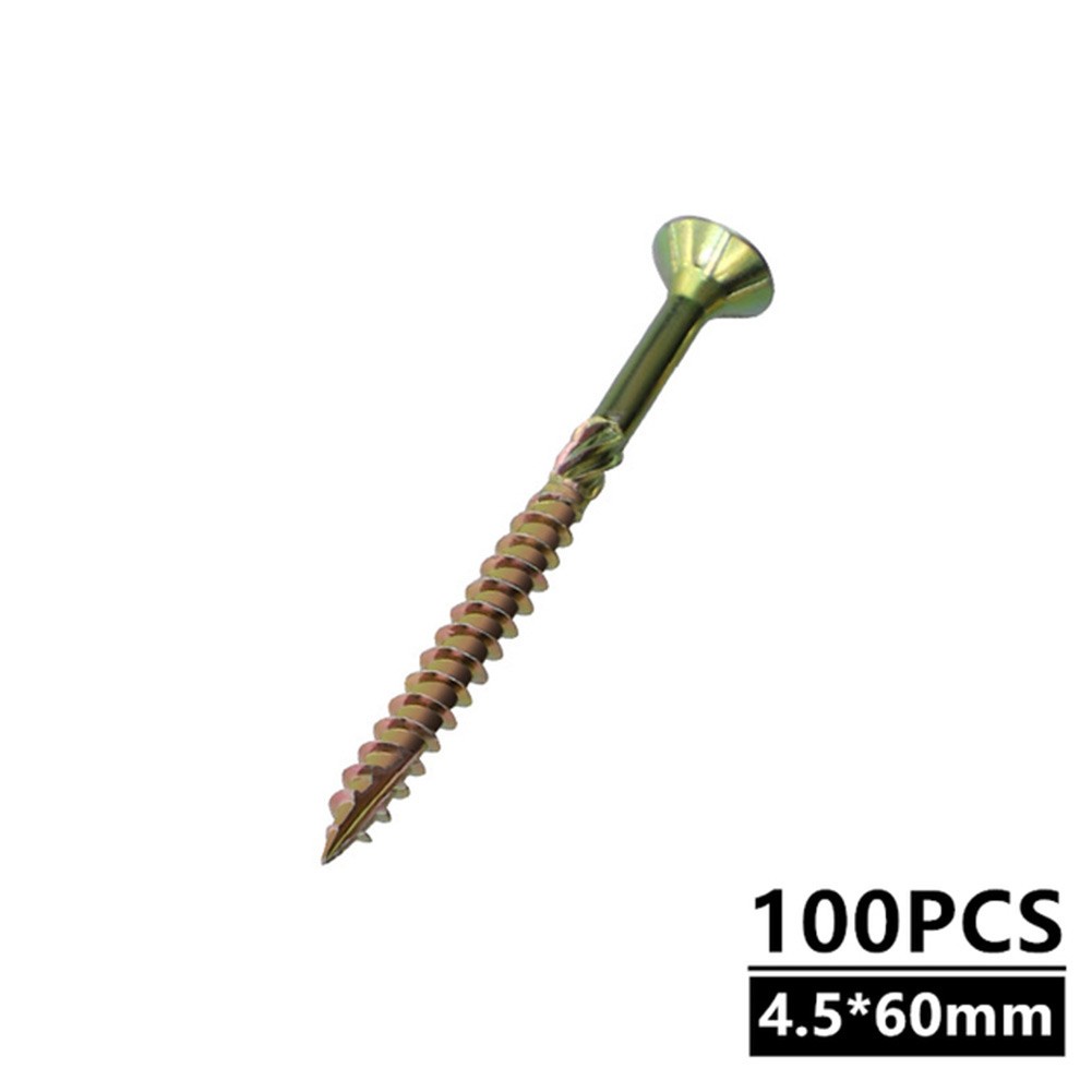 Set 100 Đinh Vít Đầu Dẹt T25 Chuyên Dụng Gia Công Vật Liệu Gỗ