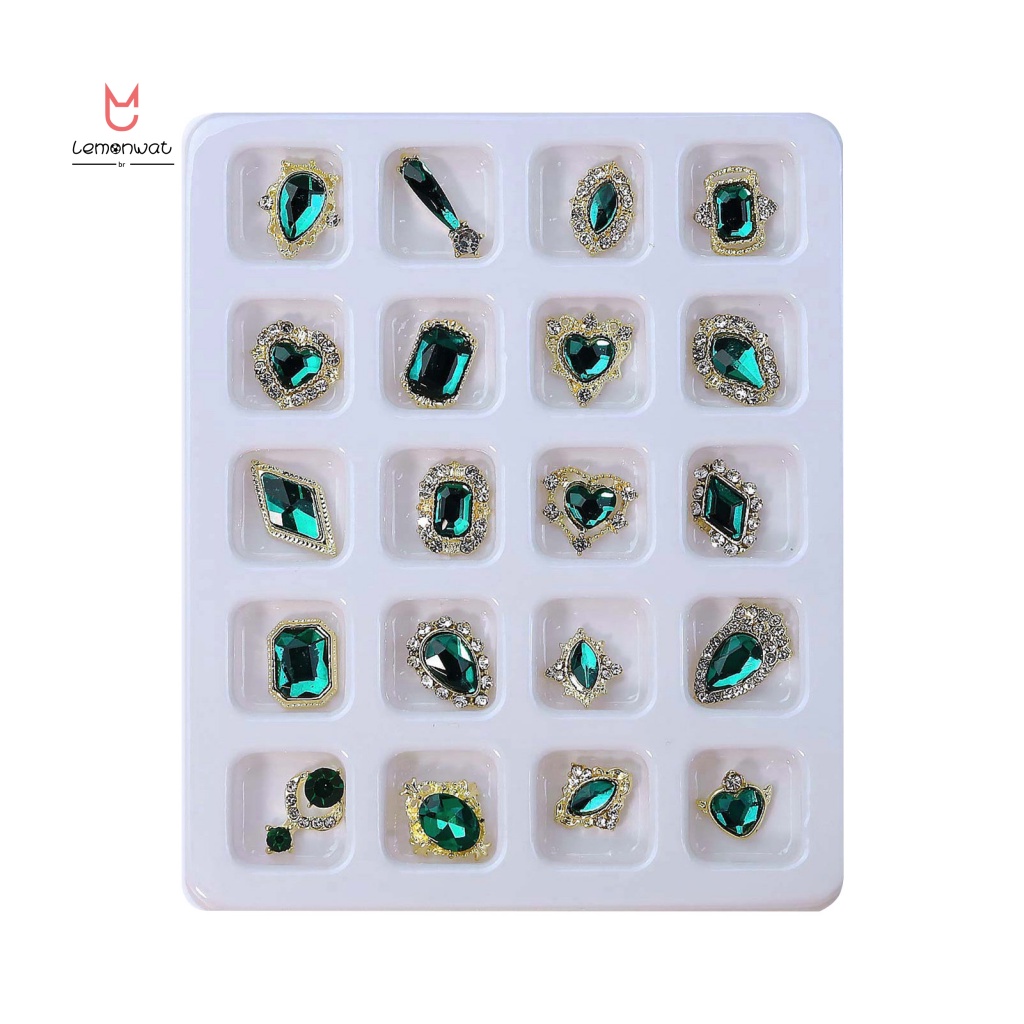 Hộp 20 Phụ Kiện Đính Trang Trí Móng Tay Xinh Xắn