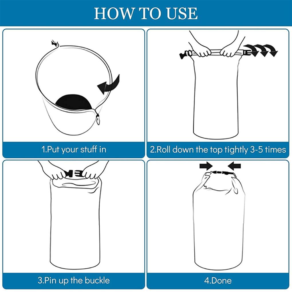 Set 1 / 2 / 6 Túi Đựng Sách Chống Thấm Nước Có Thể Gấp Gọn Tiện Dụng