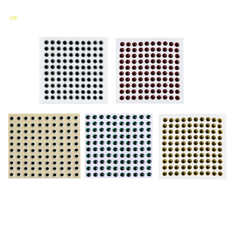 Set 100 Mắt Cá 3D 3-9mm Gắn Mồi Giả Câu Thủ Công