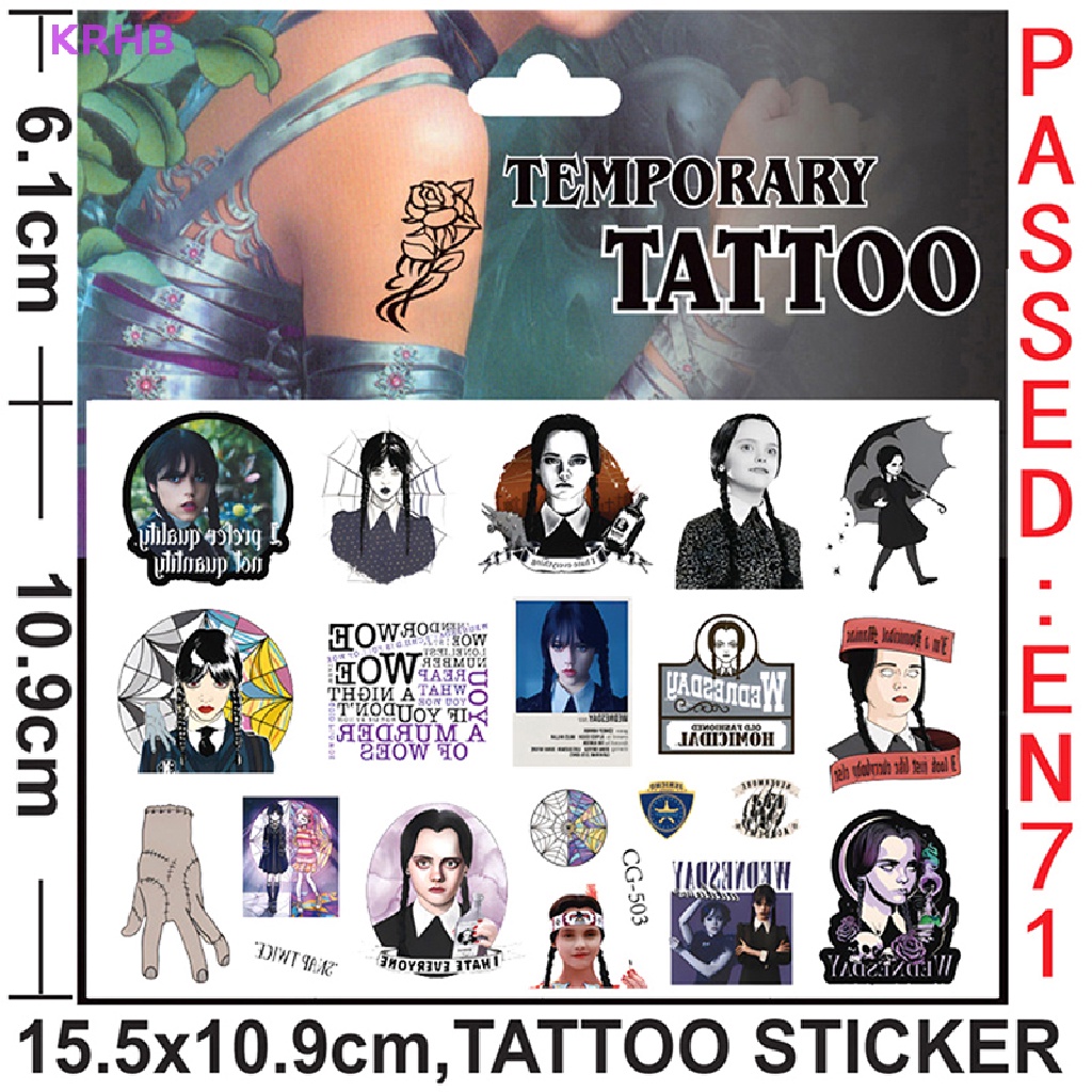 1 Tờ Nhãn Dán Trang Trí Xe Hơi Laptop Chủ Đề Phim Addams Kinh Dị Mỹ Mới