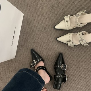 Dép Sandal Bít Mũi Đế Thấp Thời Trang Cho Nữ