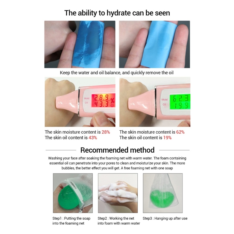 Xà Phòng Rửa Mặt Thủ Công LANBENA Dưỡng Ẩm Làm Sạch Sâu Hỗ Trợ Giảm Mụn Đầu Đen