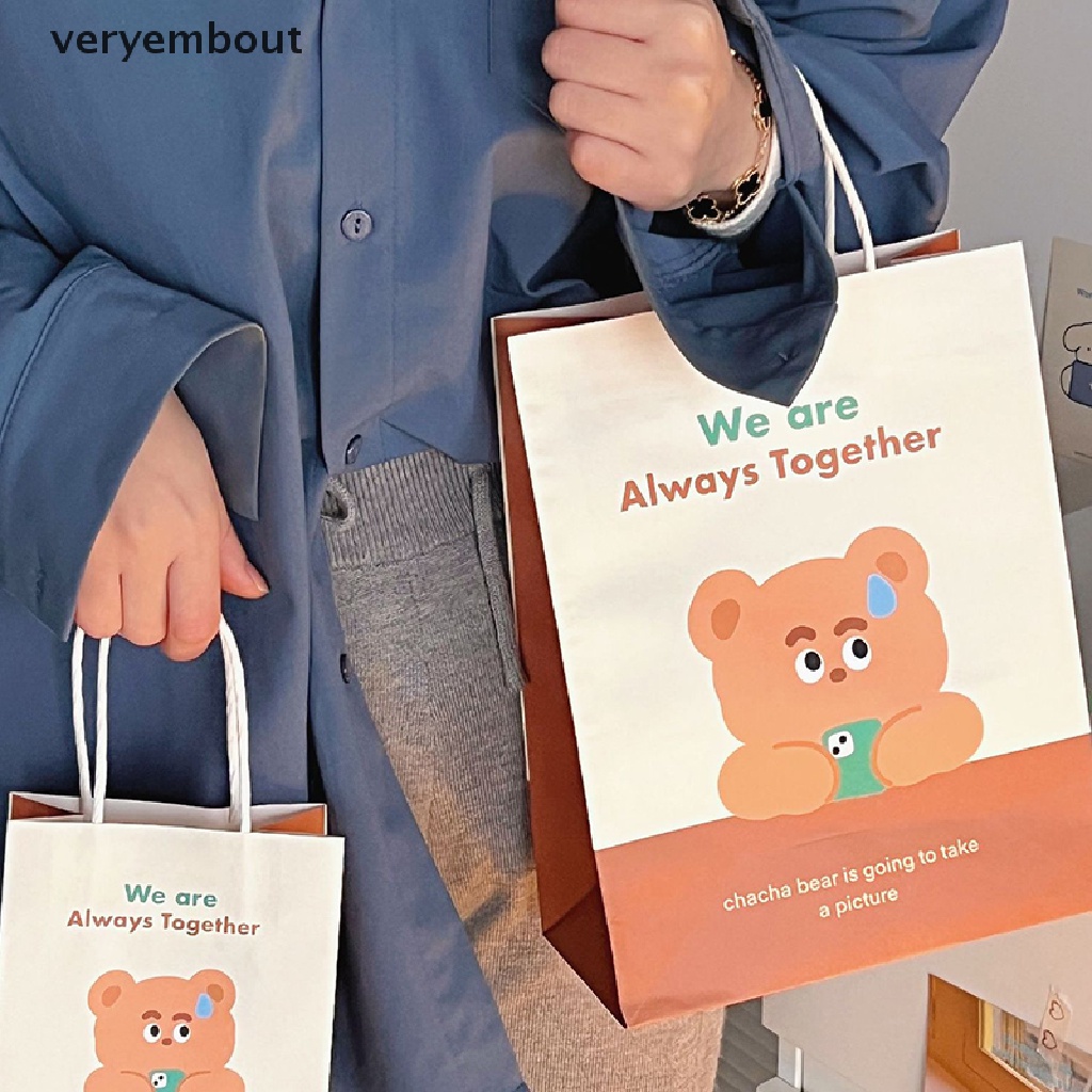 Set 5 Túi Giấy Đựng Quà Họa Tiết Hoạt Hình Dễ Thương