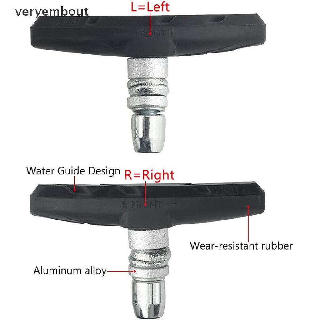 1 Cặp Má Phanh Xe Đạp Siêu Bền Không Gây Tiếng Ồn Tiện Dụng