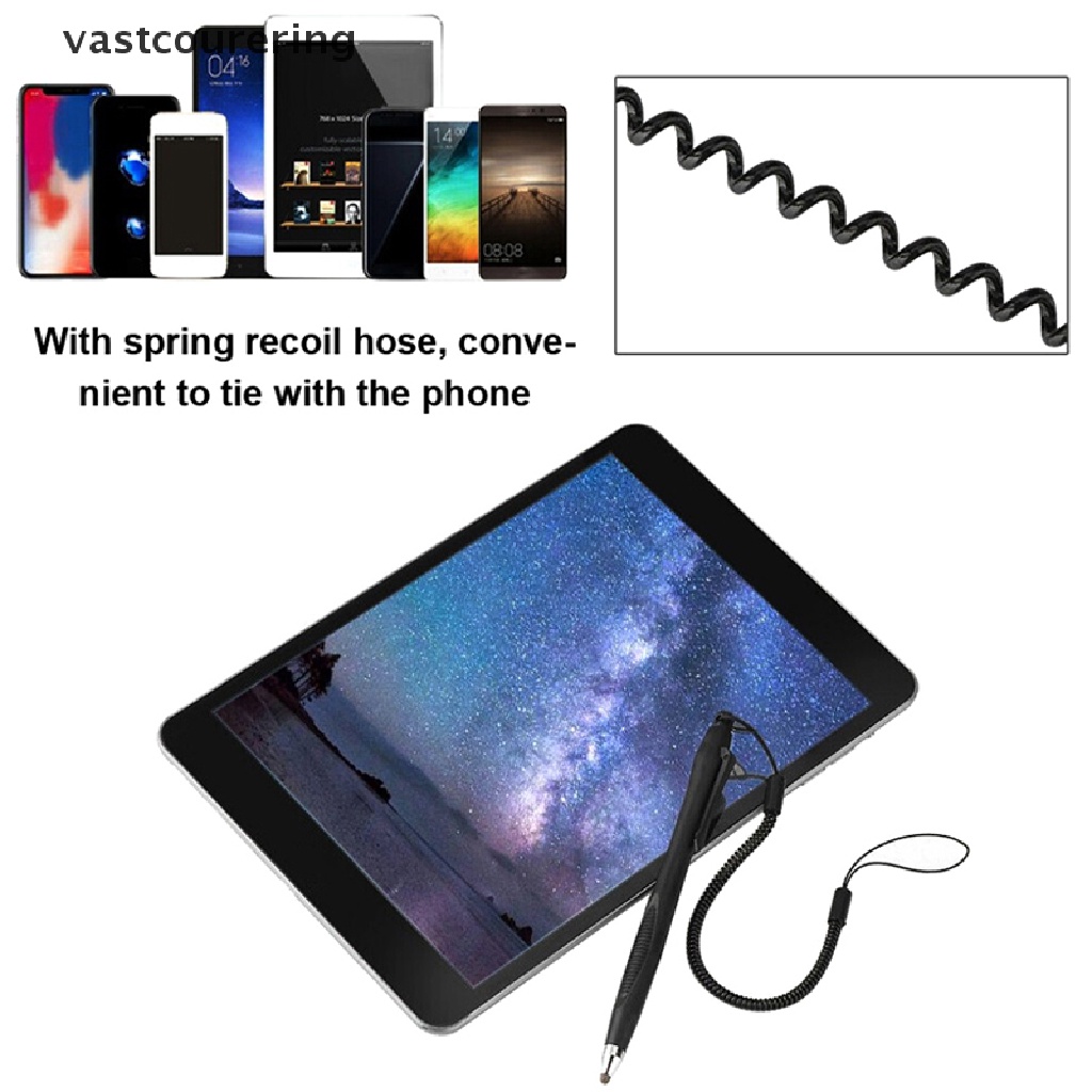 Bộ 2 Bút Cảm Ứng Với Ống Lò Xo Độ Nhạy Cao Chuyên Dụng Cho Điện Thoại / Máy Tính Bảng