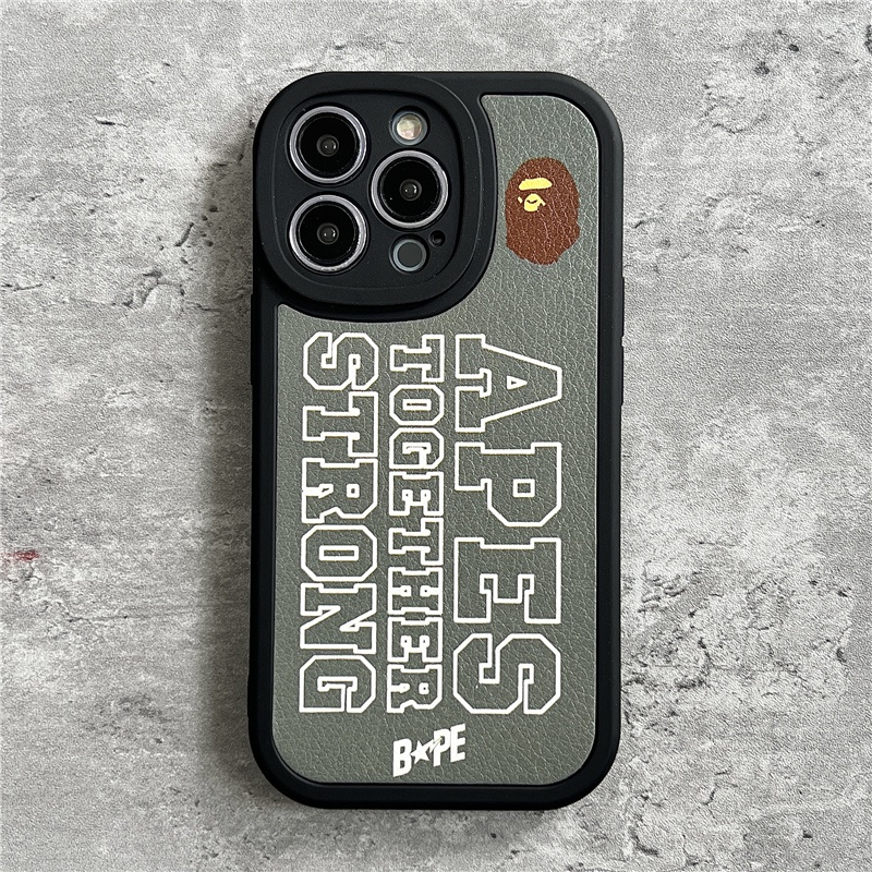 Ốp Điện Thoại Silicon Mềm Chống Sốc Họa Tiết bape Cho IPhone 14 12 PRO 12 11 13 PRO Max Xs Max XR 6 7 8 Plus