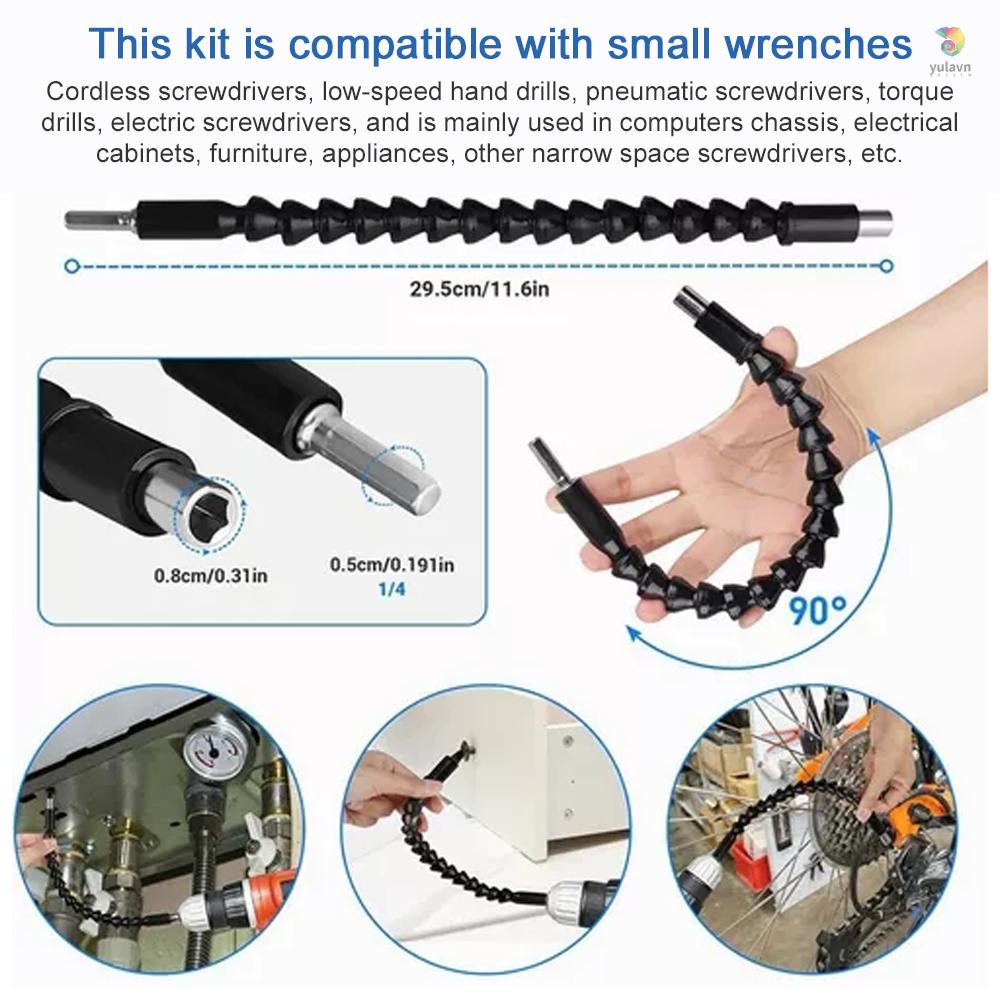 Bộ 21 Mũi Khoan Mở Rộng Linh Hoạt Kèm 105 Độ yala° Bộ Đầu Nối Dài Mũi Khoan + Giá Đỡ 1 / 2 3 / 8 1 / 4 inch Thông Dụng