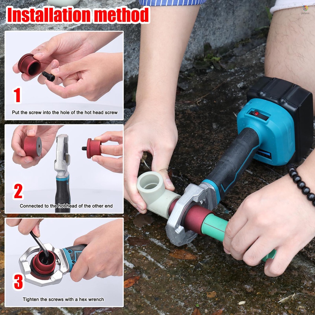 Máy Hàn Tan Chảy PPR 3400 Chuyên Dụng°C Đầu Thay Thế Cho Máy Đo Nhiệt Độ Không Khí 20mm 25mm 32mm 20mm 25mm 32mm