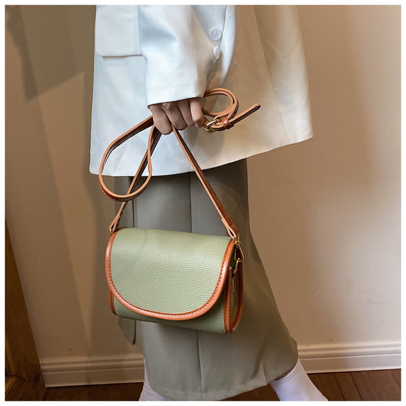 Túi Xách Đeo Vai Hình Vuông Cỡ Nhỏ Phối Màu Tương Phản Kiểu Retro Thời Trang Mùa Hè 2023 Cho Nữ