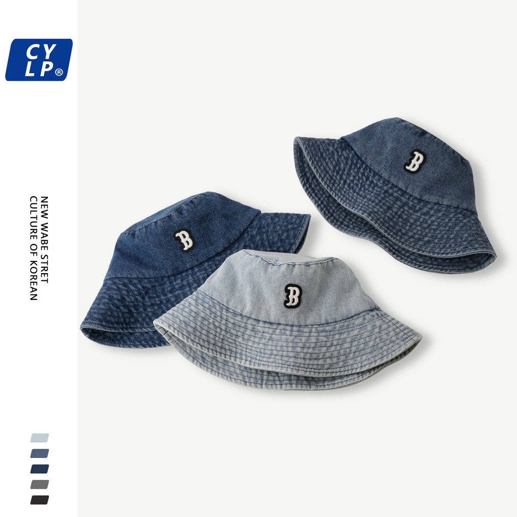 Nón Tai Bèo Denim In Chữ B Phong Cách Đường Phố Hàn Quốc Thời Trang Xuân Hè Cho Nam Và Nữ