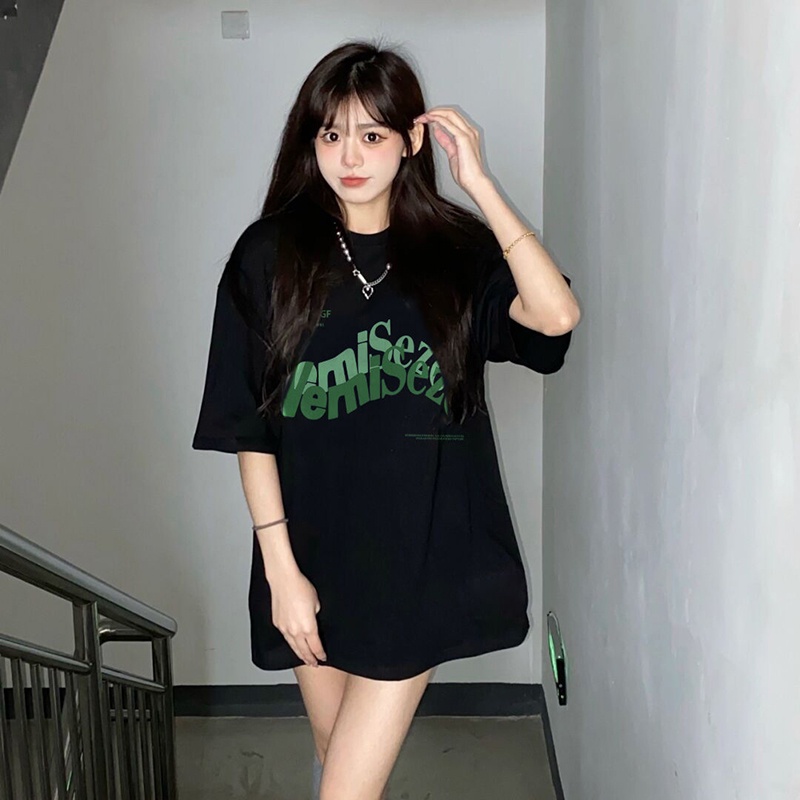 IELGY   Áo Thun Tay Ngắn Dáng Suông Ngọt Ngào Dễ Phối Đồ Thời Trang Cho Nữ