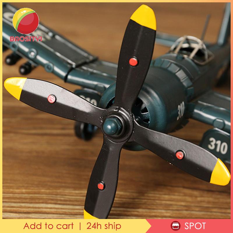 [Baosity1] Mô Hình Máy Bay Bằng Sắt Màu Xanh Dương