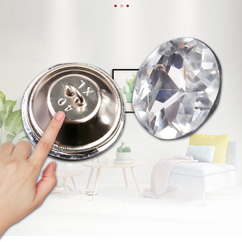 1 Set Nút Áo Pha Lê Đính Kim Cương Giả Kèm Vòng Kim Loại Dùng Để May Vá DIY