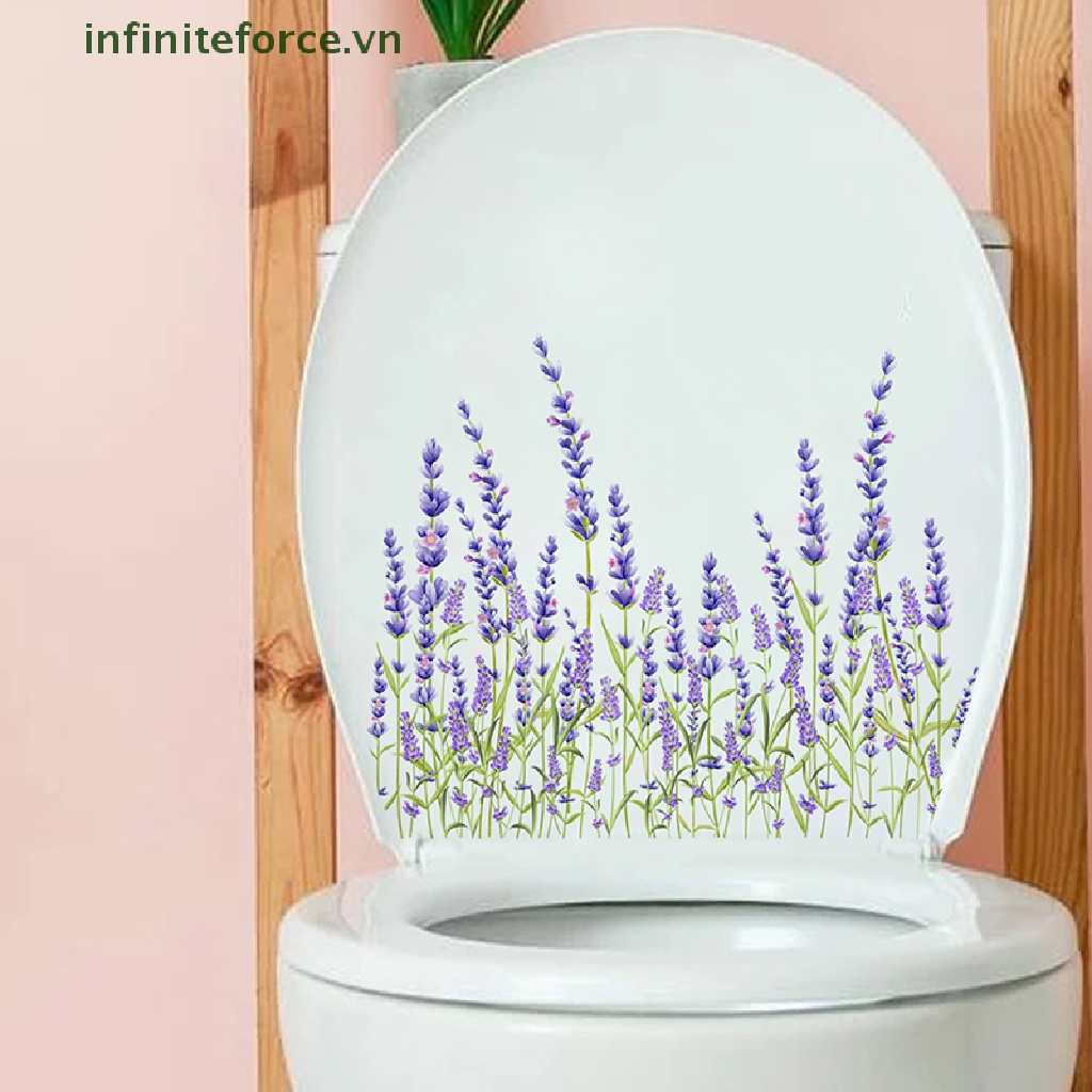 1 Miếng Dán Trang Trí Toilet Hình Hoa Và Chim Tự Dính Tháo Rời Được