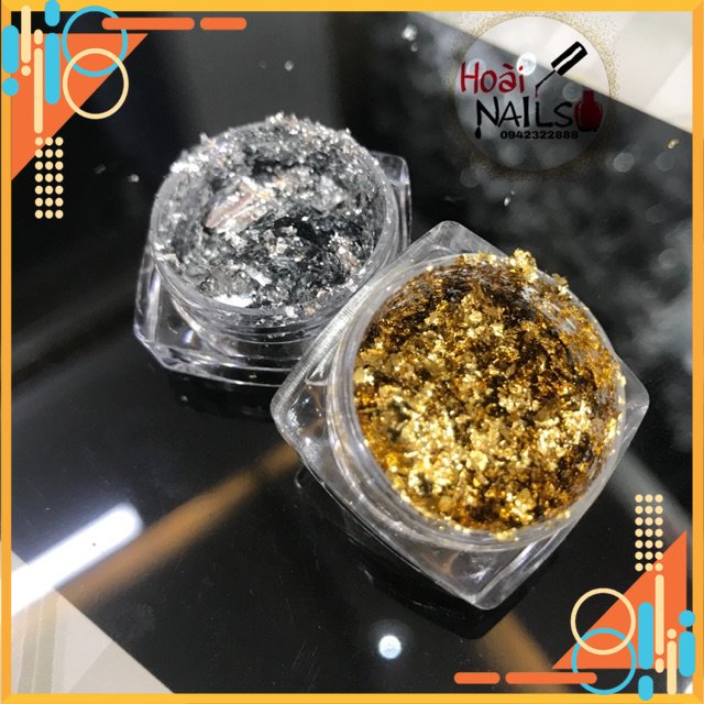 [SALE] Giấy nhún vàng - bạc ẩn móng tay