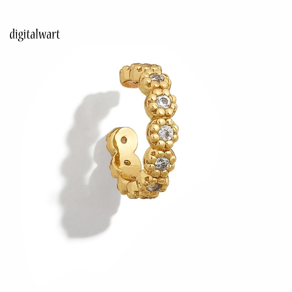 Kỹ Thuật Số| Set 2 Khuyên Vành Tai Chữ C Đính Đá Thời Trang Cho Nữ