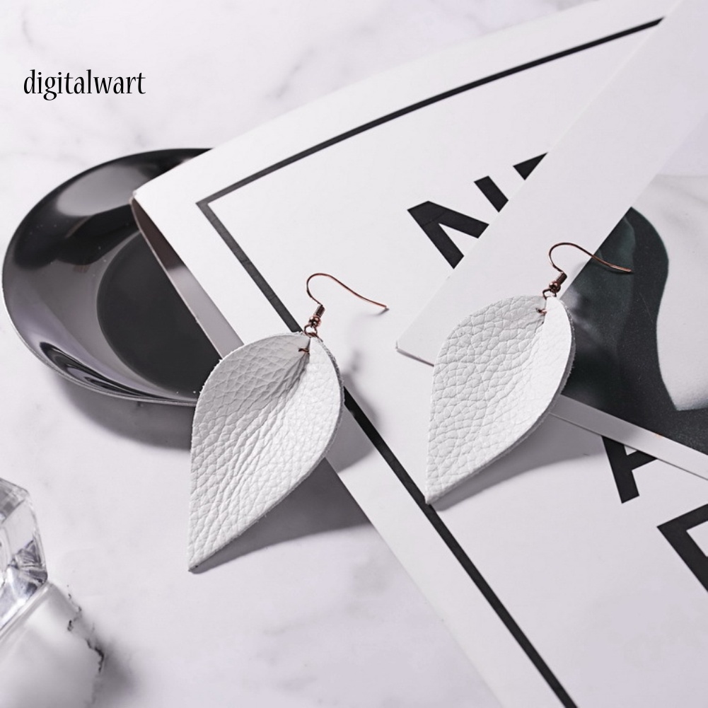 Kỹ Thuật Số| Khuyên Tai Nữ Vải Da Hình Giọt Nước Đáng Yêu