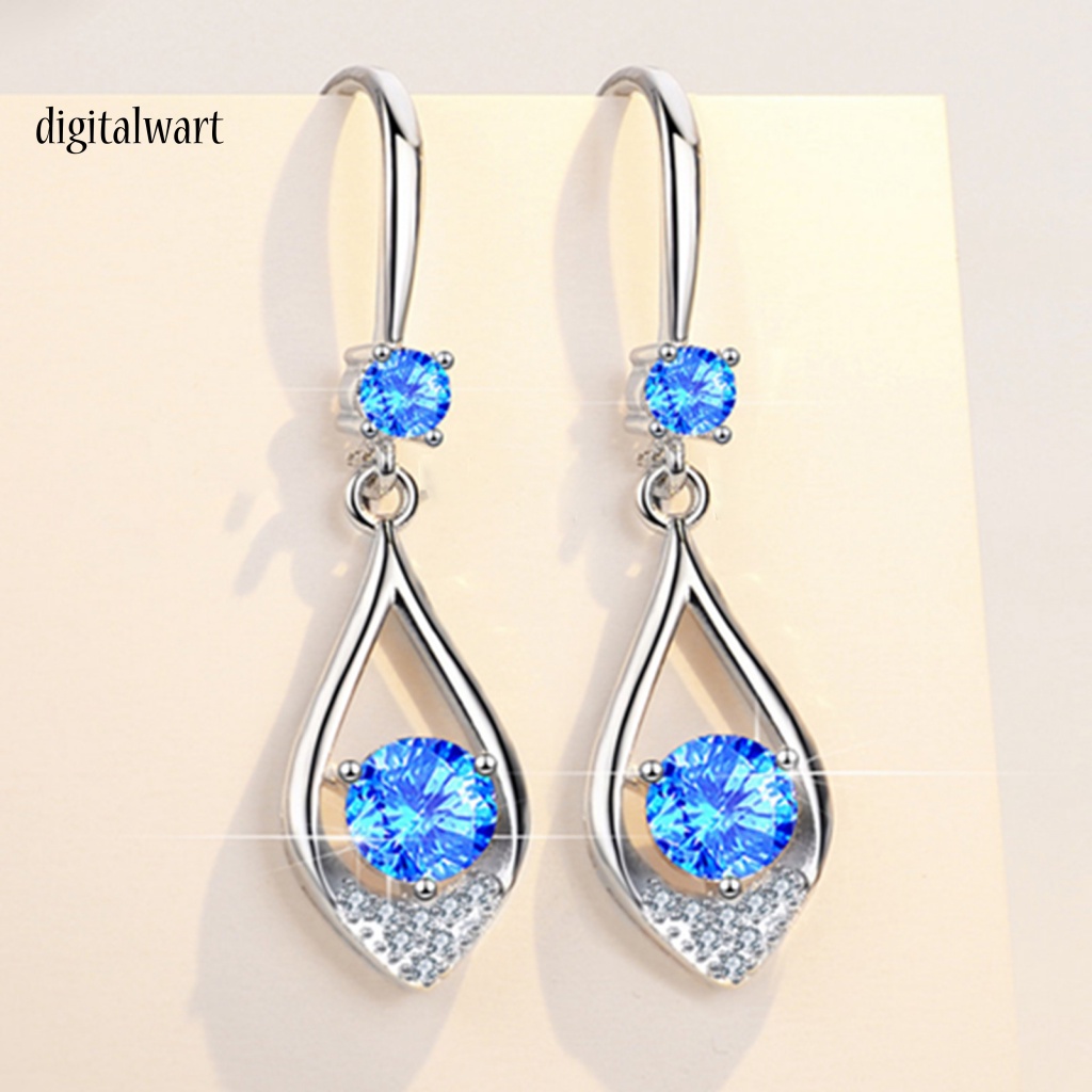 Kỹ Thuật Số| Bông Tai HợP Kim HìNh GiọT NướC ĐíNh Đá Dễ Thương