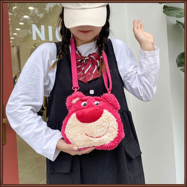 Túi Đeo Vai Bằng Vải Bông Họa Tiết Hoạt Hình Sáng Tạo Dễ Thương Cho Nữ