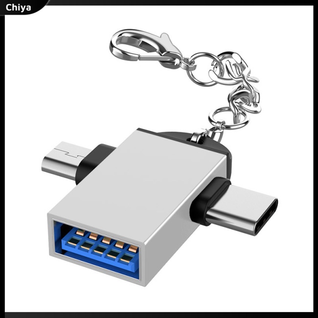 Đầu Chuyển Đổi Otg Type-c 2 Trong 1 Cho Điện Thoại Android Ios