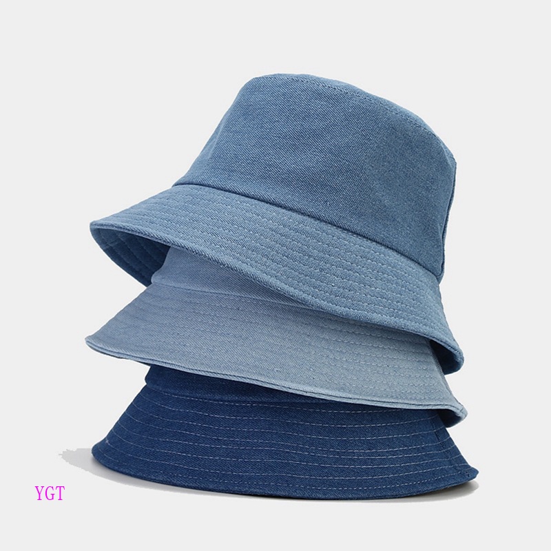 Ygt Nón Tai Bèo Cotton Denim Mùa Hè Có Thể Gập Lại Phong Cách Hip Hop Gorros Cho Nam Và Nữ