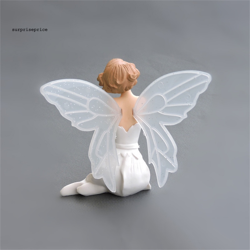 Set 3 Que Cắm Trang Trí Bánh Kem Hình Thiên Thần Bằng PVC Dễ Thương