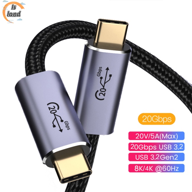 Dây Cáp Truyền Dữ Liệu 100w Với Đầu Ra Emark 5a C Male Sang C Male 3.2gen 20gb